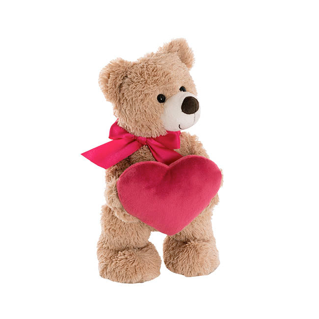 Standing Teddy Bear Eric with Heart 37cm